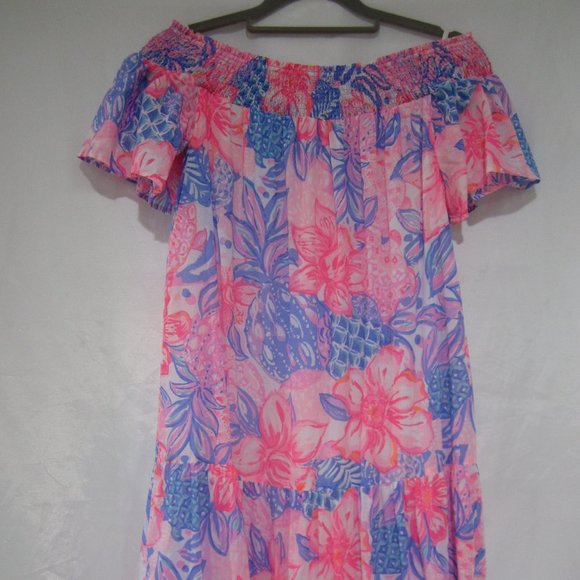 Lilly Pulitzer XS Dezi Off The Shoulder Maxi Dress - Picture 3 of 7